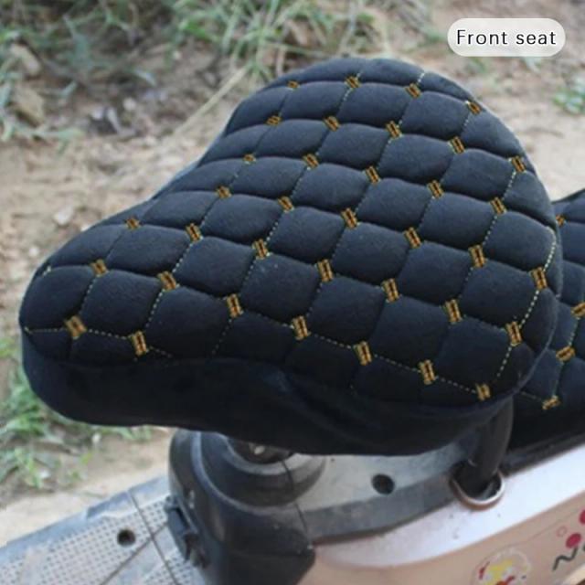 Capa Confortável e Espessa para Assento de Bicicleta Elétrica Universal com Espaço para Bateria