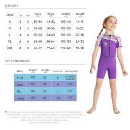 Neoprene Shorty Wetsuit infantil, zíper frontal quente, uma peça, esportes aquáticos, surf, natação, mergulho, meninas, crianças, 2,5mm - Image 2