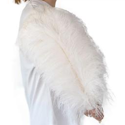 10 pçs natural branco avestruz penas artificiais para decoração 15-70cm festa de casamento plumas decorativas atacado - Image 1