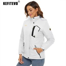 KEFITEVD Jaqueta de Neve Feminina de Inverno Pesada para Snowboard e Esqui ao Ar Livre Térmica Quente para Caminhada e Casaco Corta-Vento Casual - Image 4