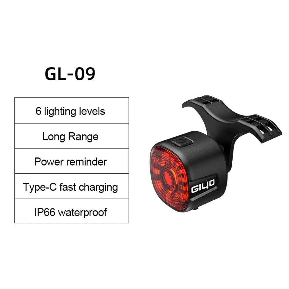 Bicicleta Smart Brake Tail Light, MTB Road Bike, Auto Brake Sensing Light, USB Recarregável, IP66 Impermeável, Lâmpada traseira de aviso LED, Novo - Image 1