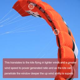 Kite de tração para iniciantes, Power Kite com conjuntos voadores, 2 Line Trainer, 9km, 2 ㎡ a 4 ㎡ - Image 3
