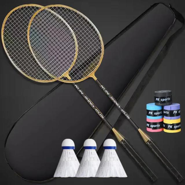 Conjunto 2 Raquetes Badminton Liga Leve Desmontável