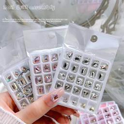 Conjunto de strass cristal para decoração de unhas, conjunto de 20 ou 25 peças, forma mista, strass de alta qualidade, diy, diy, 3d, vidro, manicure - Image 3