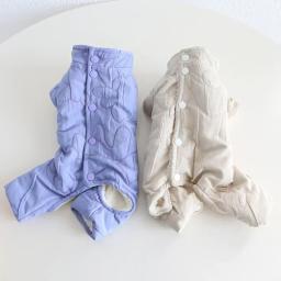 Macacão de estimação de quatro patas com algodão quente, cardigã outono e inverno, roupas para cães, macacão para animais, 1 pc, 2023 - Image 2