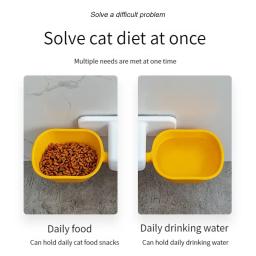 Tigela de alimentação para animais de parede, tigelas duplas para gato e cachorro, tigela de água suspensa, altura ajustável, 1pc - Image 3