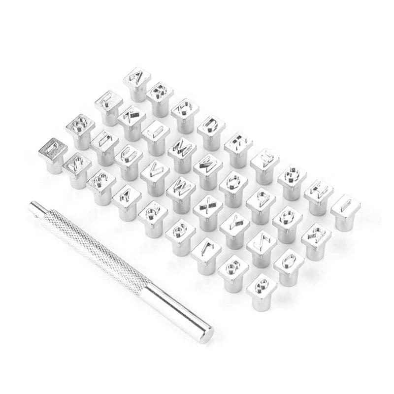 1 caixa de 36 conjuntos do selo da letra e do número, ferramentas de carimbo do metal para o metal e a madeira que carimba socos 6mm - Image 1