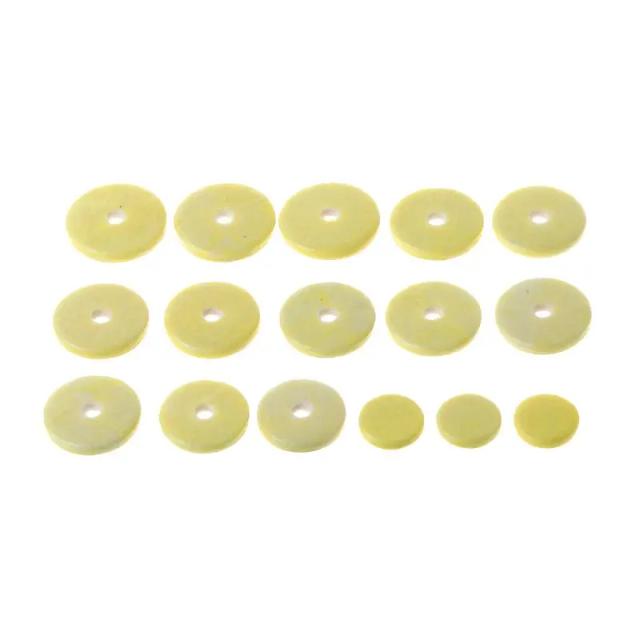 Conjunto de 16 Almofadas de Couro Amarelas para Flauta - Reparação de Instrumentos de Sopro