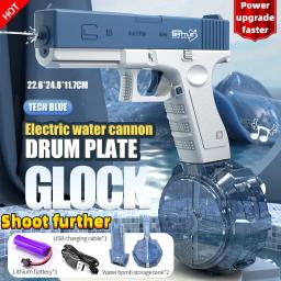 Pistola de água elétrica para adultos e crianças, pistola automática de tiro, brinquedo de praia de verão, presente do festival, meninos e meninas, nova - Image 1