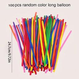 Kit de Balões Coloridos de Látex Longo Escultura Mágica Torção Balões de Animais DIY para Festa de Aniversário Casamento, 100pcs - Image 2