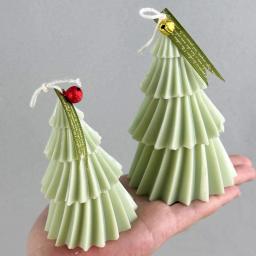 Molde de vela de silicone de pinho geométrico 3d, faça você mesmo, árvore de natal, artesanato, presentes, moldes de resina de sabão aromath, materiais de decoração de casa - Image 4