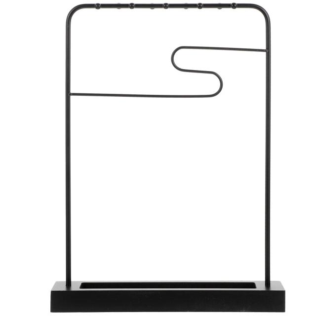 Suporte Multifuncional para Escritório e Decoração: Rack de Exibição para Canetas e Escovas em Ferro Preto