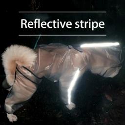 Limpar Dog Rain Coats, Jaqueta de cachorro impermeável, Ajustável Reflexivo Leve Pet Rain Clothes, Poncho Slicker com capuz para cães - Image 3