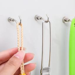 10/1 pçs forte gancho magnético prático gancho de rolamento de carga armazenamento multiuso para casa barra de cozinha armazenamento chave casaco copo pendurado - Image 2