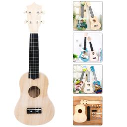 Madeira Ukulele DIY Kit para Iniciante, Instrumento De Cordas, Presente - Image 1