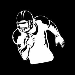 Desenhos animados futebol americano jogador esportes capacete vinil decalque carro adesivos preto/prata 15.1cm * 14.8cm - Image 2