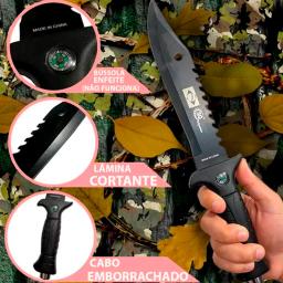 Faca Para Camping Com Bainha Caça Pesca Afiada com Bussola - Image 4