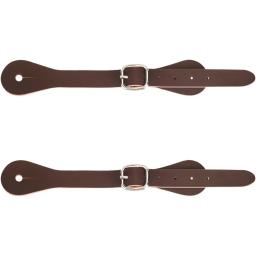 2 pçs tiras de espão de couro genuíno sela marrom 7-10 Polegada ajustável única camada botas de cowboy ocidental cinto fivela destacável - Image 1