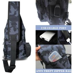 Mochila tática de pesca multifuncional, à prova d'água, ombro único, crossbody, bolsa de equipamento de pesca, camuflagem, ferramenta de pesca - Image 4