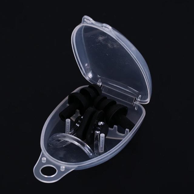 Grampo de Silicone para Nariz e Tampões Impermeáveis para Natação e Mergulho - Acessórios Esportivos Essenciais