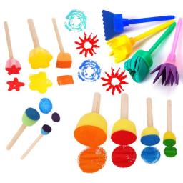 Kits de Pincéis de Esponja Infantil, Brinquedos De Desenho De Flores, Pintura De Criança, Artesanato Educacional DIY, Ferramentas de Criatividade - Image 4