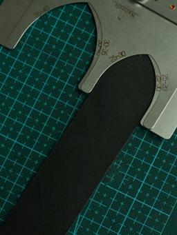 Nattools cinto de couro ajustável, cauda de lança, calibre fixo, modelo de padrão final, corte auxiliar, régua de aço inoxidável - Image 2