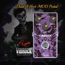 Reverb VIBROCK Chorus Multi efeitos Pedal, True Bypass para guitarra, Monobloco, Vibrato, efeito JIMI louco, Pedal duplo - Image 1