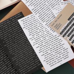 Vintage Simples Inglês Coleção Adesivos, DIY Jornal Scrapbooking Colagem Decoração, Telefone Artigos de papelaria, 406Pcs - Image 5