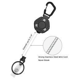 Pesca retrátil anti-perdido puxar chaveiro crachá keeper metal cordão nome tag titular do cartão carretel recoil anel clipes fivela ferramentas - Image 5