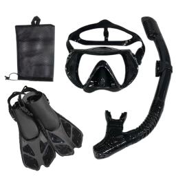 Snorkel Mergulho Máscara e Goggles Set para Adulto, Tubo De Natação, Unisex - Image 1