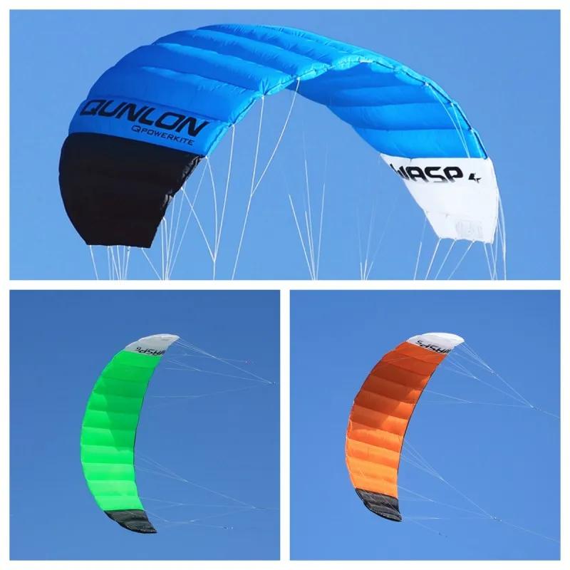 Paraglider gigante com linha quad, kiteboard, kitesurfing, paraquedas profissional para pular, brinquedo ao ar livre, frete grátis - Image 1