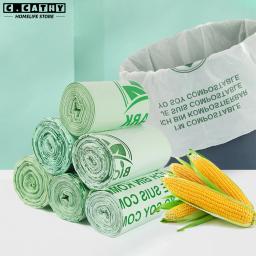 Biodegradável Kitchen Garbage Bag, Degradable Trash Bag, Amido De Milho, Reciclagem Compostável, Pet Poop, Household, 50 Pcs, 100Pcs - Image 1