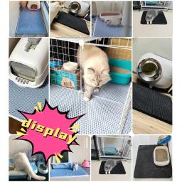 Tapete antiderrapante de lixo de gato com presente, camada dupla impermeável, Pet Litter Box, Sand Cat Pad, cama limpa, acessórios para animais de estimação - Image 2