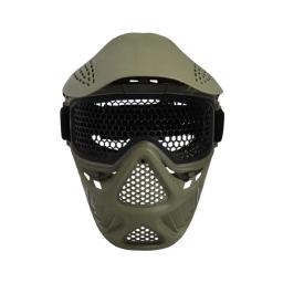 Novo tático máscara facial completa paintball máscara de malha de aço inoxidável óculos de proteção máscaras para airsoft tiro com arco paintball - Image 4