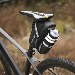 Bolsa de assento de bicicleta WOLFILIST com suporte para garrafa de água, bolsa de selim de bicicleta reflexiva, acessórios de bicicleta à prova d'água e ultraleve - Image 6