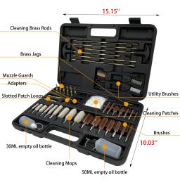 Mediug kit de limpeza de arma universal caso pistola rifle pistola escova ferramenta para caça, espingarda, 9mm, calibre 12, calibre.40/.45 - Image 2