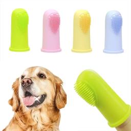 Cão de silicone dedo escova de dentes brinquedo para animais de estimação produtos para cães pequenos acessórios para cães suprimentos cuidados com os dentes do cão - Image 1