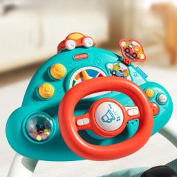 Volante elétrico do bebê para assentos de carro e brinquedo do carrinho com som crianças cedo educacional carrinho volante brinquedos vocais - Image 1