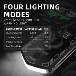 Cyclami rvl01 luz da bicicleta ciclismo farol 5000mah tipo-c lâmpada dianteira de carregamento para garmin xoss igs luzes do computador carregamento - Image 4