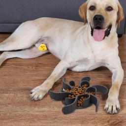 O alimentador lento do animal de estimação não-deslize o alimentador lento das bacias de alimentador lento anti-choke lambe a esteira para cães o alimentador lento do animal de estimação com bacias lentas do alimentador da sução - Image 2