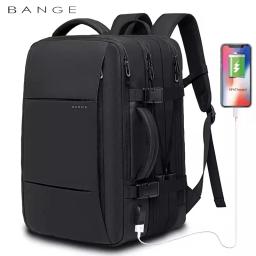 Bange mochila de viagem masculina, mochila escolar expansível com usb, grande capacidade 17.3, laptop, à prova d'água, moda - Image 1