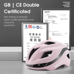 West Biking-Capacete De Ciclismo Aerodinâmico Para Homens E Mulheres, Leve, Moldagem Integrada, Boné De Segurança, MTB, Corrida De Estrada, Capacete De Bicicleta - Image 5