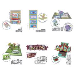 3d pull-out álbum caixa corte dados casa jardim cortado para diy scrapbooking papel cartão artesanato projeto 2024 venda quente - Image 1