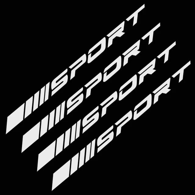 Decorativos Car Styling Adesivos, Jantes, Sport Racing, Stripes DIY, Acessórios de carro, SUV, Caminhão, Moda, Emblema, 4 pcs - Image 1