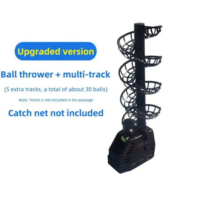 Máquina de Tênis para Treino Individual com Rede Receptora, Dispositivo para Prática de Swing e Treinamento com Múltiplas Bolas