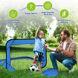 Rede portátil do objetivo do futebol com quadro, rede do futebol para jogos e playground, 4 modos diferentes, brinquedo para crianças - Image 2