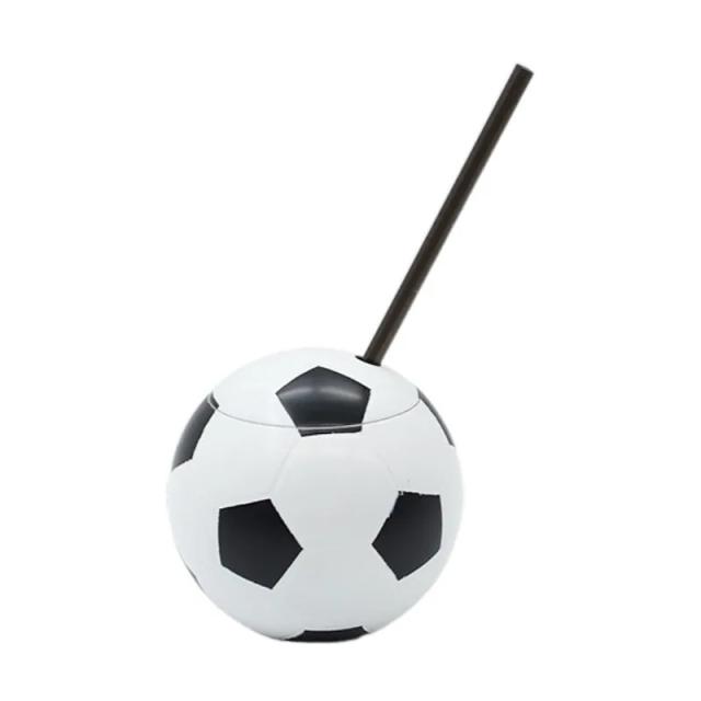 Copa de Futebol Infantil com Canudos e Tampas - Copos Reutilizáveis para Festa de Aniversário com Tema de Futebol, Ideias de Presentes para Meninos (4 a 30 Peças)