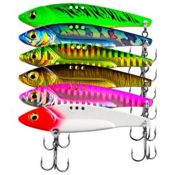Pro beros 5/7/12 3d eyesmetal vib lâmina isca afundando vibração iscas vibração artificial para baixo pique poleiro pesca 5 cores - Image 2