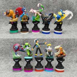 Pokemon Chess Scene Ornament for Kids, Pingente Mágico, Trendy Play, Presente, Banette, Mew, Cinza, Ketchum, Kyogre, Quaxly, Torkoal, 10Pcs Set - Image 1