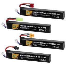 Conjunto de carregador de bateria LiPo para pistola de água RC Airsoft BB Air Pistol, brinquedos elétricos, peças de armas 11.1V, 3S, 2800mAh, 30C, 5020120 - Image 1